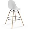 Buy Scandinavian Design Bar Stool - Wooden Legs - Lumi White 61560 - in the UK