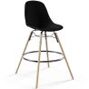 Buy Scandinavian Design Bar Stool - Wooden Legs - Lumi Black 61560 - in the UK