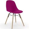 Buy Dining Chair - Scandinavian Design - Wooden Legs - Lumi Mauve 61559 at MyFaktory