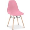 Buy Dining Chair - Scandinavian Design - Wooden Legs - Lumi Pink 61559 in the United Kingdom