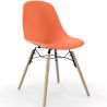 Buy Dining Chair - Scandinavian Design - Wooden Legs - Lumi Orange 61559 home delivery