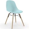 Buy Dining Chair - Scandinavian Design - Wooden Legs - Lumi Pastel blue 61559 - prices