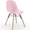 Buy Dining Chair - Scandinavian Design - Wooden Legs - Lumi Pastel pink 61559 in the United Kingdom