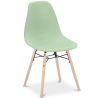 Buy Dining Chair - Scandinavian Design - Wooden Legs - Lumi Pastel green 61559 in the United Kingdom