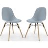 Buy Dining Chair - Scandinavian Design - Wooden Legs - Pack of 2 - Lumi Light grey 61564 - prices