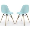 Buy Dining Chair - Scandinavian Design - Wooden Legs - Pack of 2 - Lumi Pastel blue 61564 at MyFaktory