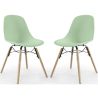 Buy Dining Chair - Scandinavian Design - Wooden Legs - Pack of 2 - Lumi Pastel green 61564 at MyFaktory