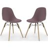 Buy Dining Chair - Scandinavian Design - Wooden Legs - Pack of 2 - Lumi Taupe 61564 - in the UK