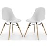 Buy Dining Chair - Scandinavian Design - Wooden Legs - Pack of 2 - Lumi White 61564 - in the UK