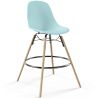 Buy Scandinavian Design Bar Stool - Wooden Legs - Lumi Pastel blue 61560 with a guarantee