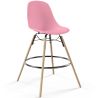 Buy Scandinavian Design Bar Stool - Wooden Legs - Lumi Pink 61560 - in the UK