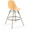 Buy Scandinavian Design Bar Stool - Wooden Legs - Lumi Pastel orange 61560 - in the UK