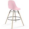 Buy Scandinavian Design Bar Stool - Wooden Legs - Lumi Pastel pink 61560 - prices