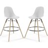 Buy Bar Stool - Scandinavian Design - Wooden Legs - Pack of 2 - Lumi White 61565 - in the UK