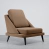 Buy Velvet Upholstered Armchair - Scandinavian Style - Luxe Plaza Cream 61479 in the United Kingdom