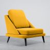 Buy Velvet Upholstered Armchair - Scandinavian Style - Luxe Plaza Yellow 61479 in the United Kingdom