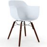 Buy Dining Chairs - Scandinavian Design - Dark Wood Legs - Skandiva White 61569 - in the UK