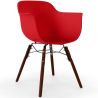 Buy Dining Chairs - Scandinavian Design - Dark Wood Legs - Skandiva Red 61569 in the United Kingdom