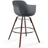 Buy Bar Stool - Scandinavian Design - Dark Wood Legs - Skandiva Dark grey 61570 - in the UK