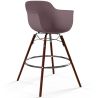 Buy Bar Stool - Scandinavian Design - Dark Wood Legs - Skandiva Taupe 61570 - prices