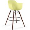 Buy Bar Stool - Scandinavian Design - Dark Wood Legs - Skandiva Pastel yellow 61570 in the United Kingdom