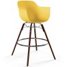 Buy Bar Stool - Scandinavian Design - Dark Wood Legs - Skandiva Pastel yellow 61570 in the United Kingdom
