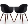 Buy Dining Chair - Scandinavian Design - Dark Wood Legs - Pack of 2 - Skandiva Black 61571 with a guarantee