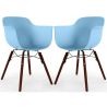 Buy Dining Chair - Scandinavian Design - Dark Wood Legs - Pack of 2 - Skandiva Light blue 61571 - prices