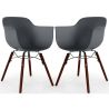 Buy Dining Chair - Scandinavian Design - Dark Wood Legs - Pack of 2 - Skandiva Dark grey 61571 - in the UK