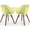 Buy Dining Chair - Scandinavian Design - Dark Wood Legs - Pack of 2 - Skandiva Pastel yellow 61571 - prices