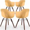 Buy Dining Chairs - Scandinavian Design - Dark Wood Legs - Pack of 4 - Skandiva Pastel orange 61572 - prices