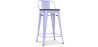 Buy Bistrot Metalix stool wooden and small backrest - 60cm Lavander 59117 - in the UK
