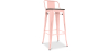 Buy Bistrot Metalix stool Wooden and small backrest - 76 cm Pastel orange 59118 at MyFaktory