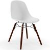 Buy Dining Chairs - Scandinavian Design - Dark Wood Legs - Lumi White 61575 - in the UK