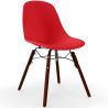 Buy Dining Chairs - Scandinavian Design - Dark Wood Legs - Lumi Red 61575 in the United Kingdom