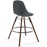 Buy Bar Stool - Scandinavian Design - Dark Wood Legs - Lumi Dark grey 61576 in the United Kingdom