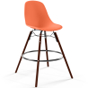 Buy Bar stool - Scandinavian design - Dark wood legs - Lumi Orange 61576 - in the UK