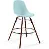 Buy Bar Stool - Scandinavian Design - Dark Wood Legs - Lumi Pastel blue 61576 - in the UK