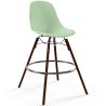 Buy Bar Stool - Scandinavian Design - Dark Wood Legs - Lumi Pastel green 61576 - prices