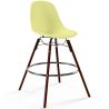 Buy Bar Stool - Scandinavian Design - Dark Wood Legs - Lumi Pastel yellow 61576 in the United Kingdom