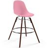 Buy Bar Stool - Scandinavian Design - Dark Wood Legs - Lumi Pink 61576 home delivery