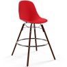 Buy Bar Stool - Scandinavian Design - Dark Wood Legs - Lumi Red 61576 with a guarantee