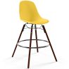 Buy Bar Stool - Scandinavian Design - Dark Wood Legs - Lumi Yellow 61576 - prices