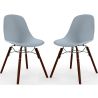 Buy Dining Chairs - Scandinavian Design - Dark Wood Legs - Pack of 2 - Lumi Light grey 61577 - prices