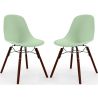 Buy Dining Chairs - Scandinavian Design - Dark Wood Legs - Pack of 2 - Lumi Pastel green 61577 - in the UK