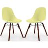 Buy Dining Chairs - Scandinavian Design - Dark Wood Legs - Pack of 2 - Lumi Pastel yellow 61577 with a guarantee