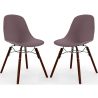 Buy Dining Chairs - Scandinavian Design - Dark Wood Legs - Pack of 2 - Lumi Taupe 61577 at MyFaktory