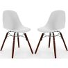 Buy Dining Chairs - Scandinavian Design - Dark Wood Legs - Pack of 2 - Lumi White 61577 - in the UK