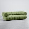 Buy Velvet Upholstered Sofa - Modern Style - 2/3 Seater - Curved Premium Light green 61486 with a guarantee