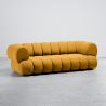 Buy Velvet Upholstered Sofa - Modern Style - 2/3 Seater - Curved Premium Yellow 61486 - prices